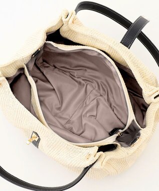 LA BAGAGERIE かごバッグ風 2wayサマートート ホワイト