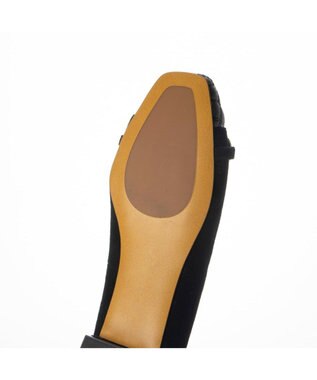 MODE ET JACOMO <MODE ET JACOMO>スクエアビットフラットパンプス ブラックコンビ