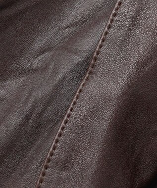 JOSEPH HOMME 【洗い加工】シュリンクエアレザー 　ジャケット ダークブラウン系