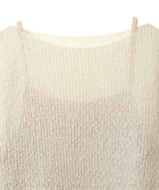 earth music&ecology ＳＥＴ２点透かしニット＋キャミワンピース Ivory