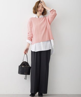 23区 L 【WEB＆一部店舗限定カラーあり/滝沢眞規子さん着用】クリスタルホットフィット ニット ピンク系