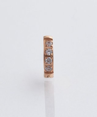 Phoebe 【金属アレルギー対応】ワンタッチビジューフープミニピアス(片耳)/サージカルステンレス ローズゴールド ローズゴールド