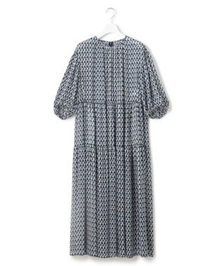 23区 【洗える】Ratti コラージュプリント ワンピース ブループリント