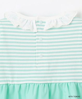 組曲 KIDS 【80-100㎝】シナぷしゅレースカラー チュニック ミントグリーン