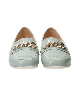 Bridget Birkin 【Bridget Birkin walk】チェーンモチーフローファーウォーキングパンプス ライトブルーエナメル