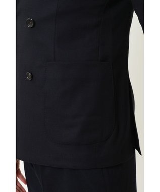 DAKS ストレッチダブルジャケット ネイビー