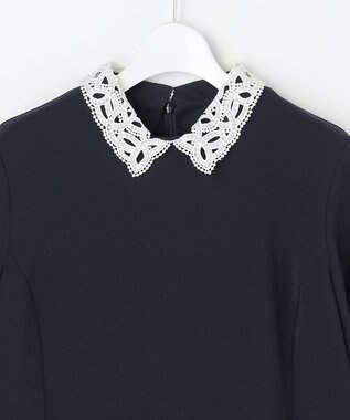 J.PRESS LADIES S 【セットアップ対応・2way】セラテリーダブルクロス ブラウス ネイビー系