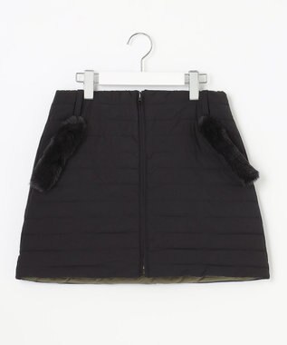 23区GOLF 【WOMEN】【洗える】ナイロンタフタファイバーボール リバーシブル 防寒 スカート ブラック系