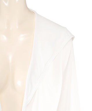 San-ai Resort（三愛水着楽園） 【UPF50＋】【吸水速乾】フーディ羽織り　M　　【San-ai Resort（サンアイリゾート）】 ホワイト