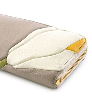 IBIZA プレーサ　牛革　ラウンドファスナー長財布 ピンクベージュ