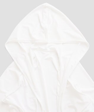 San-ai Resort（三愛水着楽園） 【UPF50＋】【吸水速乾】フーディ羽織り　M　　【San-ai Resort（サンアイリゾート）】 ホワイト