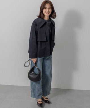 組曲 【加藤ローサさん着用】キャットショルダー バッグ ブラック系