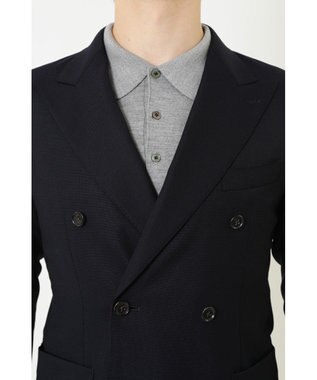 DAKS ストレッチダブルジャケット ネイビー