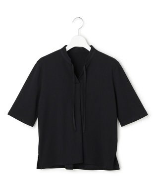 ICB 【先行予約】 スパンプラチナムジョーゼット ナロータイカットソー ブラック