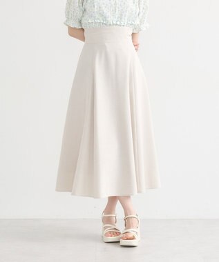 earth music&ecology バックレースアップスカート Light Beige