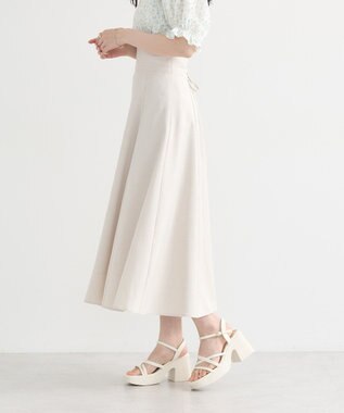 earth music&ecology バックレースアップスカート Light Beige