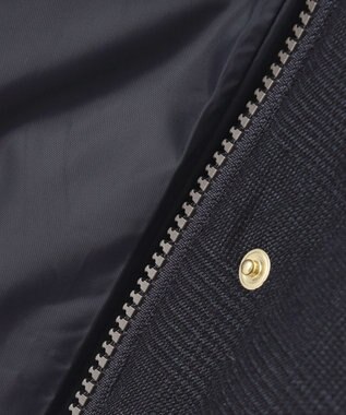 J.PRESS LADIES S ハウンドトゥース&グレンチェック ロング ダウンコート ネイビー系3