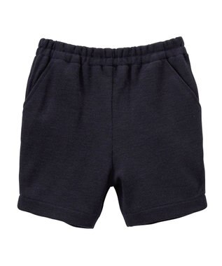 MIKI HOUSE HOT BISCUITS 【ミキハウス】【95-130cm】 ポンチジャージ素材のハーフパンツ(ひざ上丈) 紺