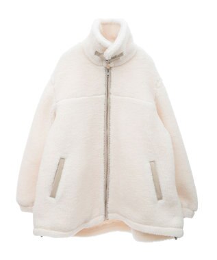 earth music&ecology ボアルーズブルゾン アイボリー