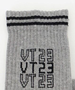 23区GOLF 【MEN】ロゴ レギュラーソックス ライトグレー系