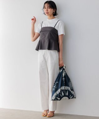 23区 S 【CLASSY.コラボ】ビスチェコンビ シャツワンピース ライトグレー×スレート