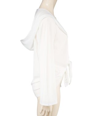 San-ai Resort（三愛水着楽園） 【UPF50＋】【吸水速乾】フーディ羽織り　M　　【San-ai Resort（サンアイリゾート）】 ホワイト