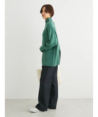 Green Parks 洗える　バックスリットニットプルオーバー Green