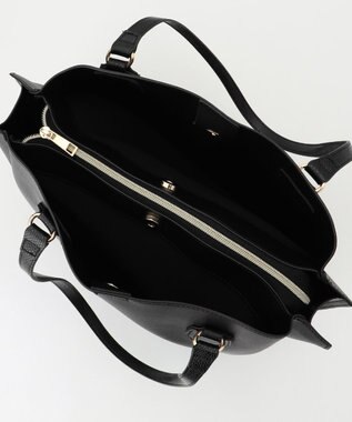 ANY サイドスリットソフトトートバッグ ブラック