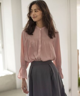  【WEB限定】ギャザーライトデシン ブラウス