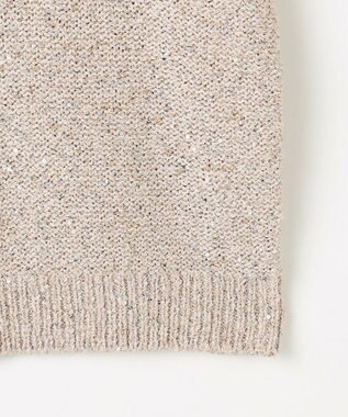 自由区 ラメノットスパングル ニット ベージュ