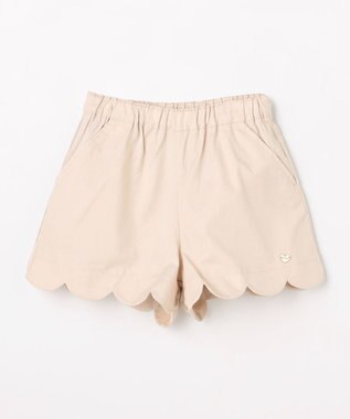 ANY KIDS 【洗濯機可能】スカラップショートパンツ ライトベージュ