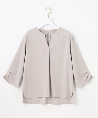 ANY SIS 【UVケア】エアリードレープスムース 7分袖 トップス ローズグレー