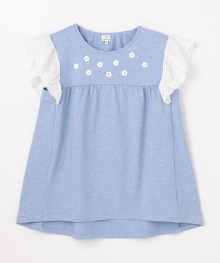 組曲 KIDS 【150-160㎝】 petit fleur エンブロイダリーチュニック ブルー