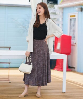 Tiaclasse 【洗える】レースタンクトップ ブラック