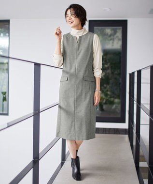 J.PRESS LADIES S タートルジャージー カットソー ライトグレー系