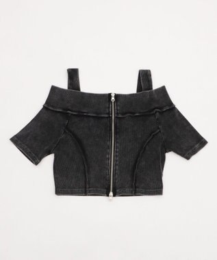 WEGO オフショルWジップトップス スミクロ