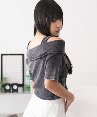 WEGO オフショルWジップトップス スミクロ