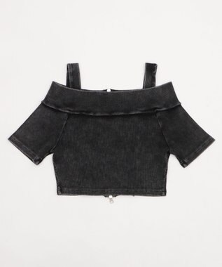 WEGO オフショルWジップトップス スミクロ