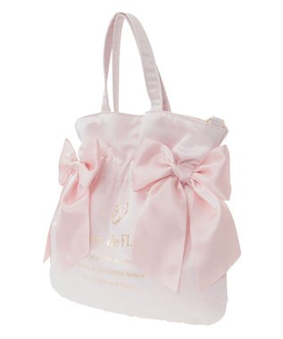 Maison de FLEUR クリアダブルリボン2Wayトート Pink