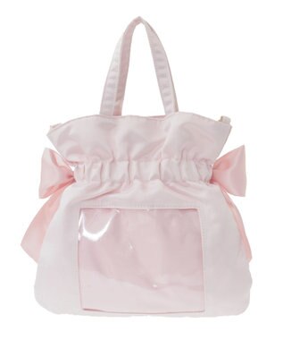 Maison de FLEUR クリアダブルリボン2Wayトート Pink