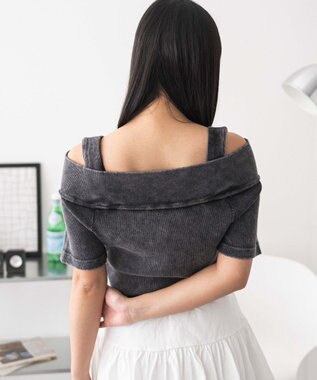 WEGO オフショルWジップトップス スミクロ