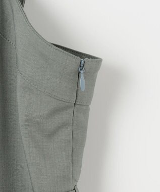 ANY SIS L 【2SET】ビスチェワンピース×シアーラッセルプルオーバーセット カーキ系