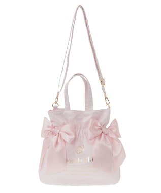 Maison de FLEUR クリアダブルリボン2Wayトート Pink