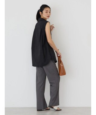 AMERICAN HOLIC ノースリーブＷポケットシャツ Black