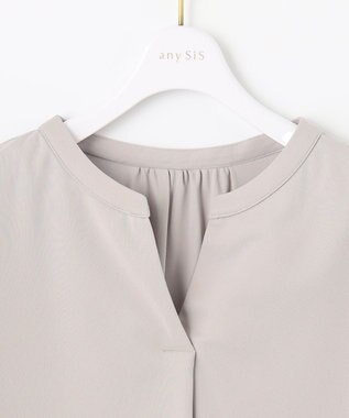 ANY SIS 【UVケア】エアリードレープスムース 7分袖 トップス ローズグレー