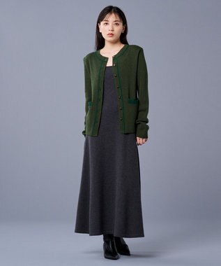 uncrave 【モデル村岡美里さん × uncrave STANDARD】ニットジャケット グリーン