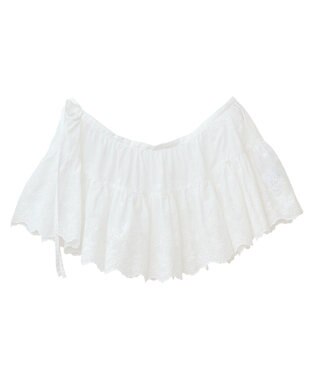 earth music&ecology エンブロイダリー刺繍ラップスカート Off White