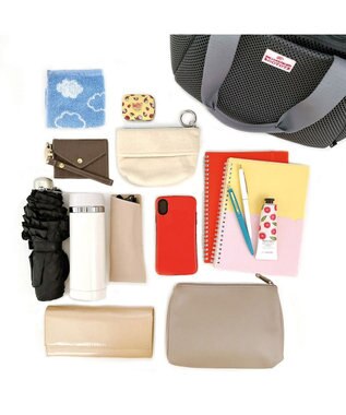 ROOTOTE 3672【仕切り+自立+肩掛け】 LT.デリ.パルーティ.ウエッファ-A 02：グレー