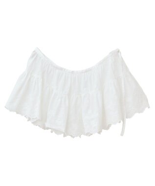 earth music&ecology エンブロイダリー刺繍ラップスカート Off White