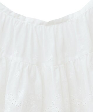 earth music&ecology エンブロイダリー刺繍ラップスカート Off White